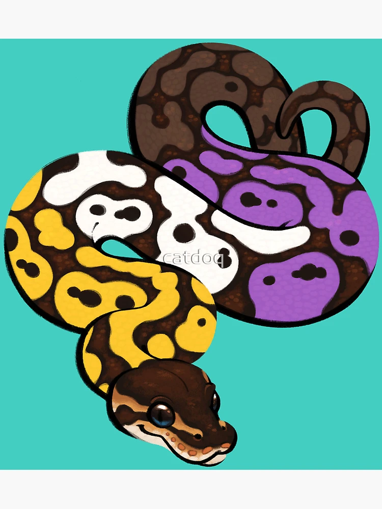Thumbnail 7 of 7, Framed Art Print, Ball Python Pride: Nonbinary designed and sold by catdoq.