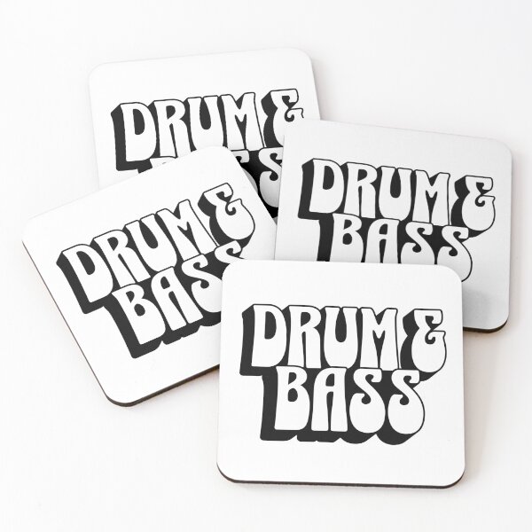 Item preview, DRUM AND BASS  - Dropshadow Outline (black)  designed and sold by Discothreadz.