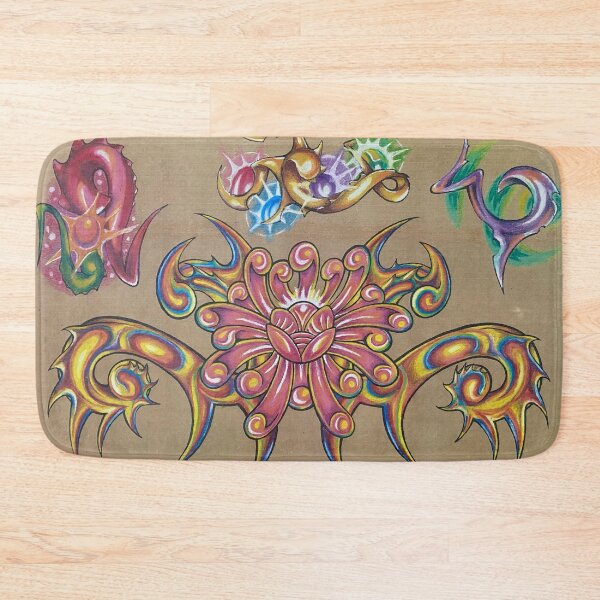 Item preview, Floral Biomech Tattoo Flash  designed and sold by MatrixTattoo.