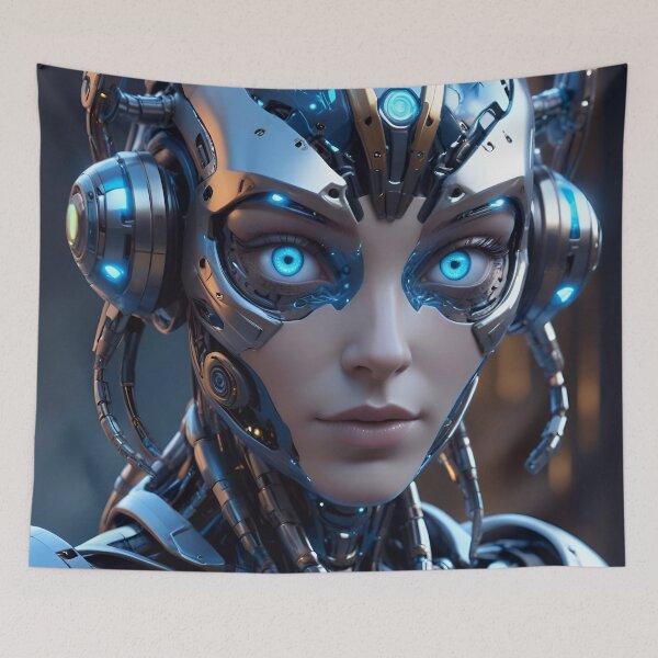 Item preview, Blue Alien Humanoid Robot designed and sold by TheArtOfPat.