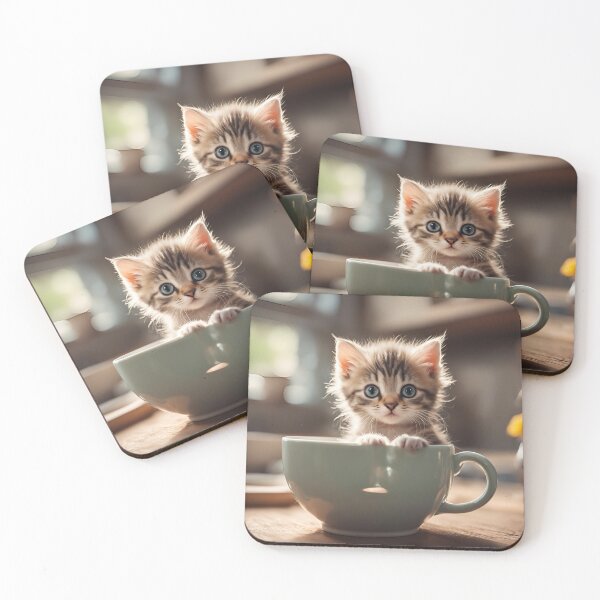 Item preview, Cute Kitten in a Teacup designed and sold by Gargantua99.
