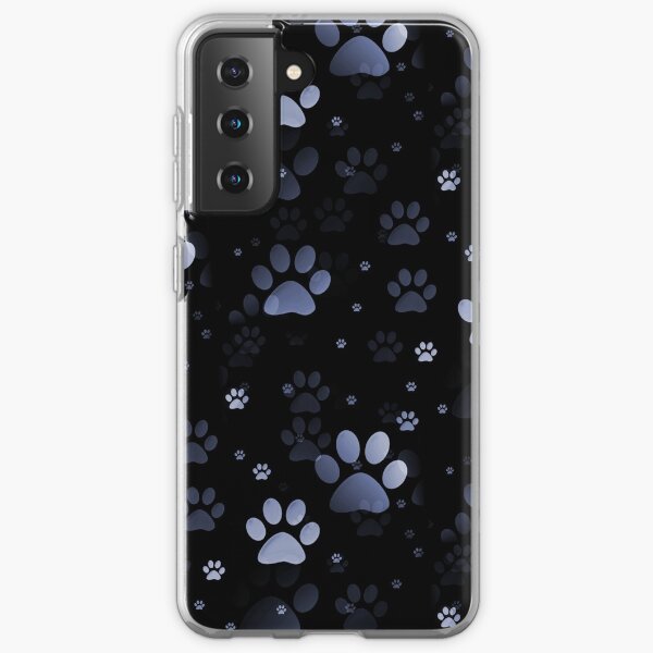 Blaue Tatzen-Drucke Samsung Galaxy Flexible Hülle