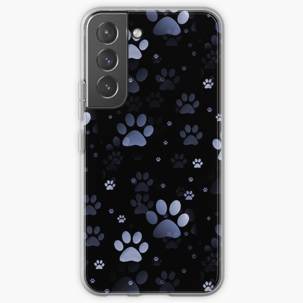 Blaue Tatzen-Drucke Samsung Galaxy Flexible Hülle