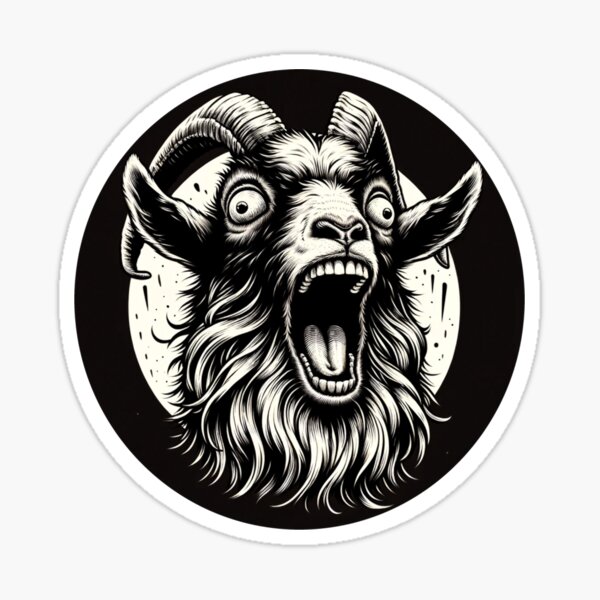 Item preview, "Goat's Desperate Existential Scream" designed and sold by Grimmethy.