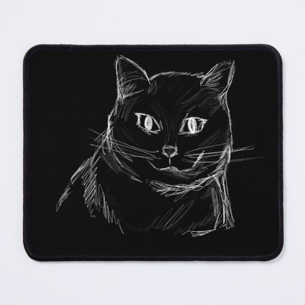 Item preview, Cat Sketch (white on black) designed and sold by emmabeemiller.