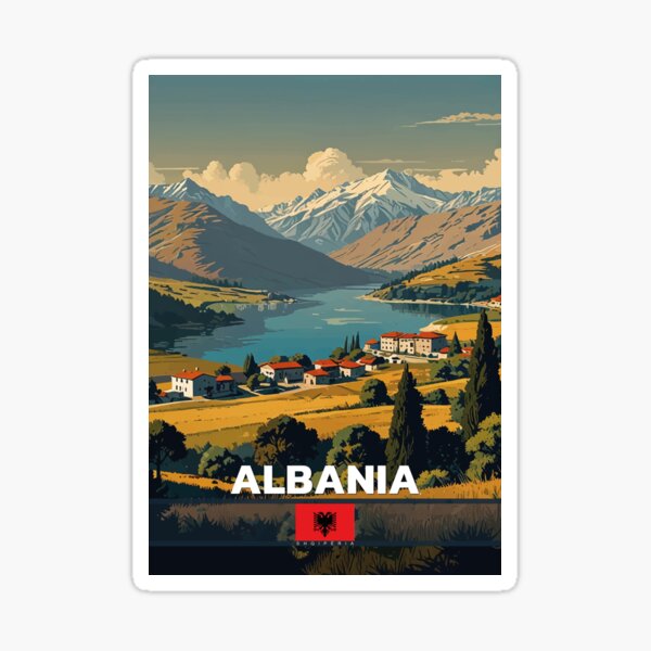 Vista previa del artículo con la obra «Viajes a Albania », diseñado y vendido por Thistle-TShop.