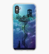 Blue Box in the Victorian Sky iPhone Case