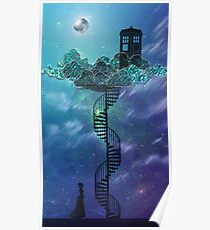 Blue Box im viktorianischen Himmel Poster