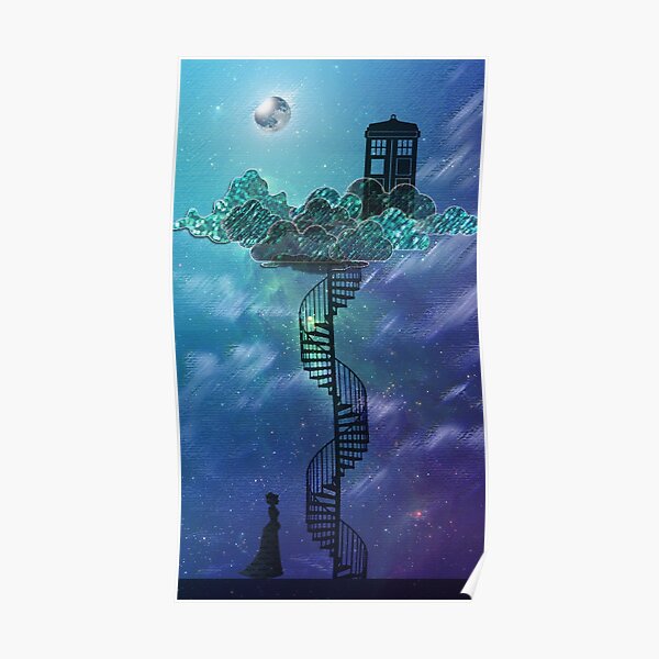 Blue Box in the Victorian Sky Poster