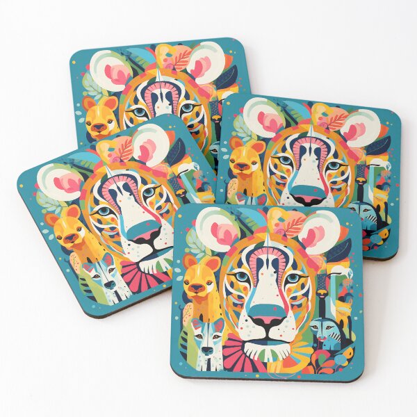 Item preview, Wild Wonders - Abstract Jungle Animals designed and sold by colorissimo.