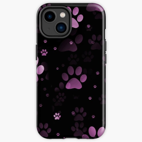 Pink Paw Prints iPhone Tough Case