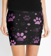 Pink Paw Prints Mini Skirt