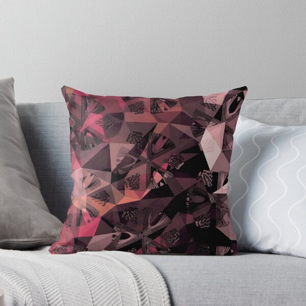 Item preview, Lavender Red Brown Abstract Geometric Triangle Polygon Seedpod Illustration designed and sold by Limolida.