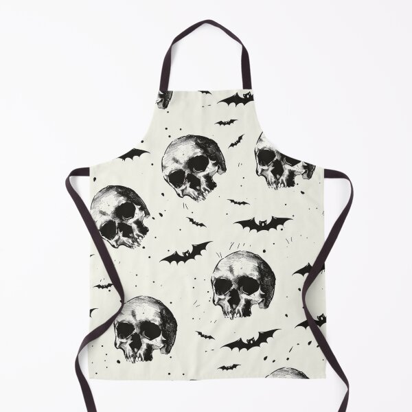 Item preview, Halloween Grunge Skuls and Bats Pattern on Cream Background Large designed and sold by AgathaZolastore.