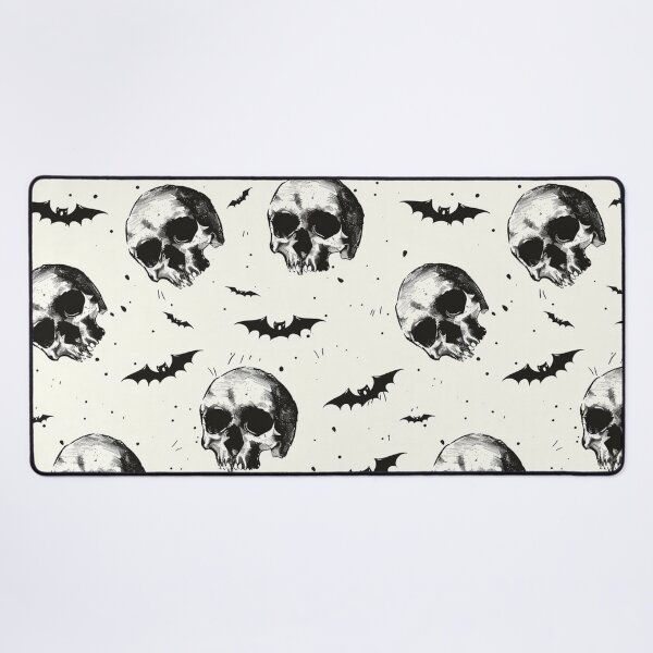 Item preview, Halloween Grunge Skuls and Bats Pattern on Cream Background Large designed and sold by AgathaZolastore.