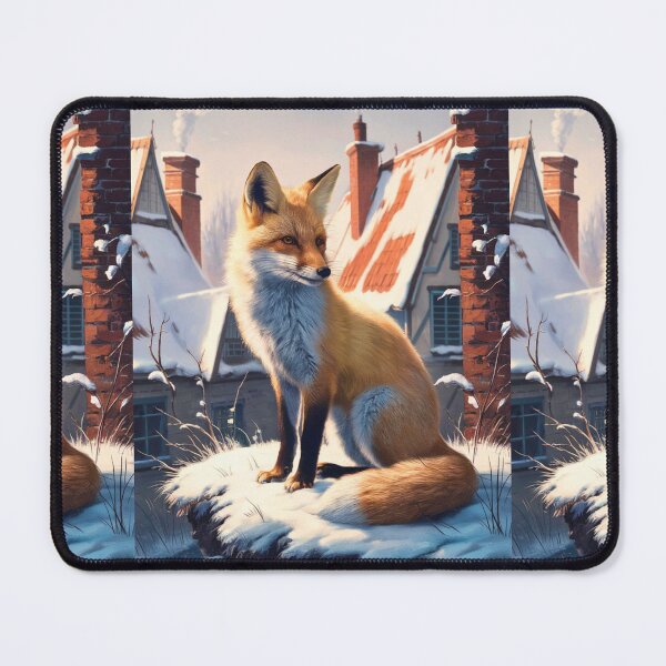 Item preview, Fox Portrait. Winter fox, snowy season, vintage fox, fox painting, Johannes Vermeer style designed and sold by FoxVibes.