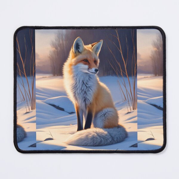 Item preview, Fox Portrait. Winter fox, snowy season, vintage fox, fox painting, Johannes Vermeer style designed and sold by FoxVibes.