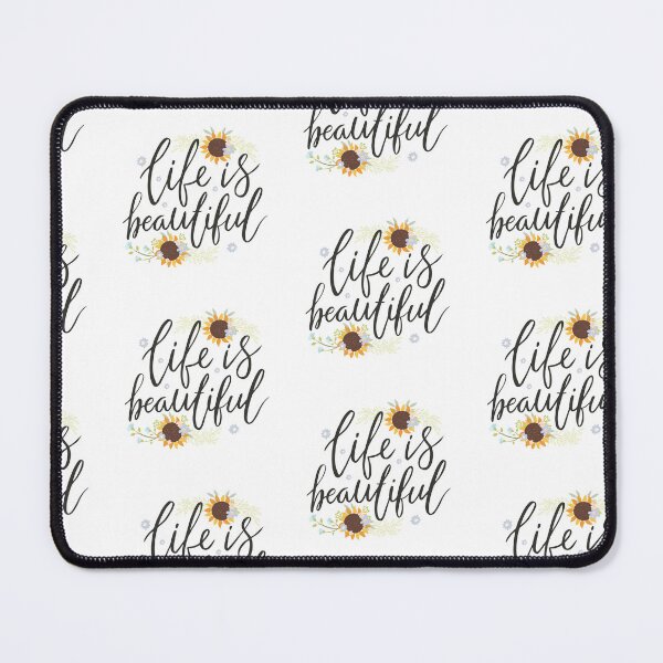 Item preview, "Life is Beautiful: Inspirational Phrase designed and sold by hjian8219.