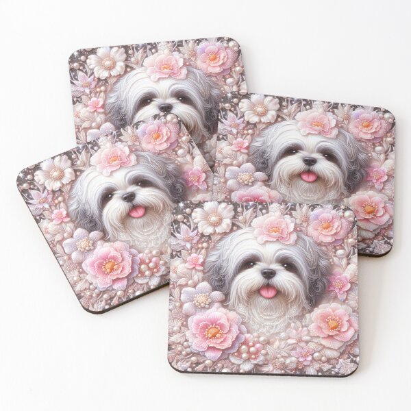 Item preview, Elegant Floral Opulence Shih Tzu designed and sold by Wags & Tails.