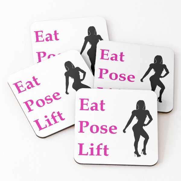 Item preview, Eat, Pose, Lift - Bikini (pink lettering) designed and sold by Maisys.