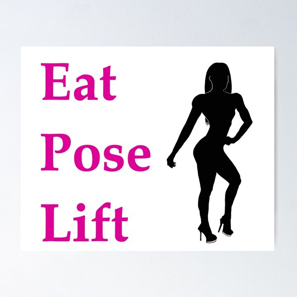 Item preview, Eat, Pose, Lift - Bikini (pink lettering) designed and sold by Maisys.