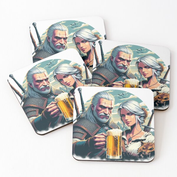 Item preview, Ciri y Gerald se toman unas cervezas designed and sold by Liscar95.