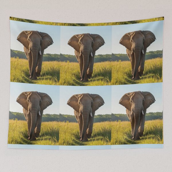 Item preview, Elephant Portrait. Elephant photo, vibrant elephant, vintage elephant, summer season designed and sold by ElephantVibes.