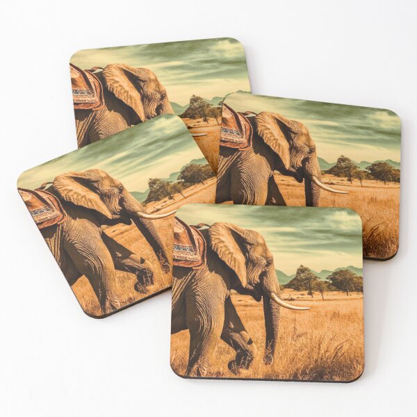 Item preview, Elephant Portrait. Elephant photo, vibrant elephant, vintage elephant, summer season designed and sold by ElephantVibes.