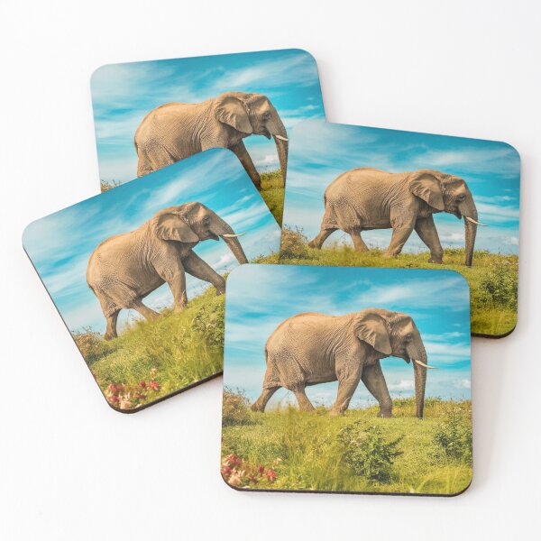 Item preview, Elephant Portrait. Elephant photo, vibrant elephant, vintage elephant, summer season designed and sold by ElephantVibes.