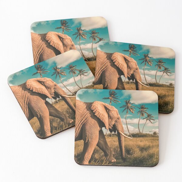 Item preview, Elephant Portrait. Elephant photo, vibrant elephant, vintage elephant, summer season designed and sold by ElephantVibes.