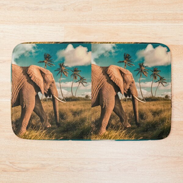 Item preview, Elephant Portrait. Elephant photo, vibrant elephant, vintage elephant, summer season designed and sold by ElephantVibes.