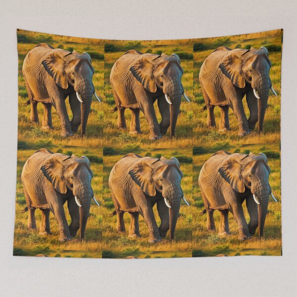 Item preview, Elephant Portrait. Elephant photo, vibrant elephant, vintage elephant, summer season designed and sold by ElephantVibes.