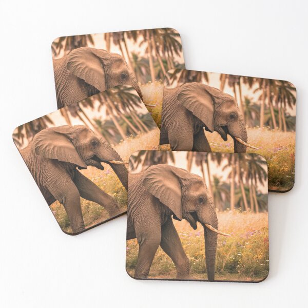 Item preview, Elephant Portrait. Elephant photo, vibrant elephant, vintage elephant, summer season designed and sold by ElephantVibes.