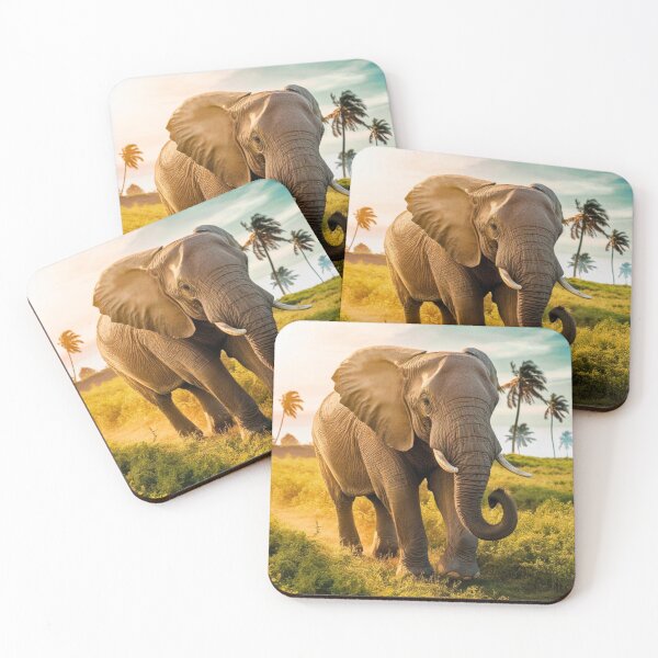 Item preview, Elephant Portrait. Elephant photo, vibrant elephant, vintage elephant, summer season designed and sold by ElephantVibes.