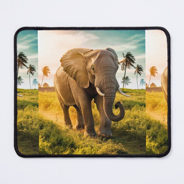 Item preview, Elephant Portrait. Elephant photo, vibrant elephant, vintage elephant, summer season designed and sold by ElephantVibes.
