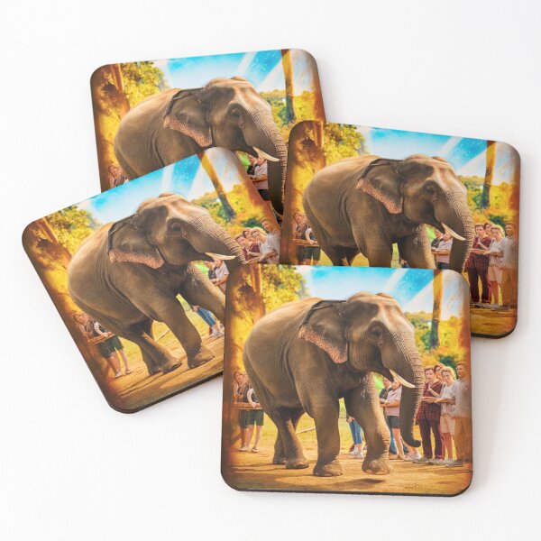 Item preview, Elephant Portrait. Elephant photo, vibrant elephant, vintage elephant, summer season designed and sold by ElephantVibes.