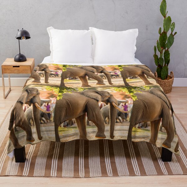 Item preview, Elephant Portrait. Elephant photo, vibrant elephant, vintage elephant, summer season designed and sold by ElephantVibes.