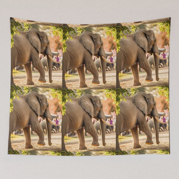 Item preview, Elephant Portrait. Elephant photo, vibrant elephant, vintage elephant, summer season designed and sold by ElephantVibes.