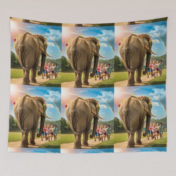 Item preview, Elephant Portrait. Elephant photo, vibrant elephant, vintage elephant, summer season designed and sold by ElephantVibes.