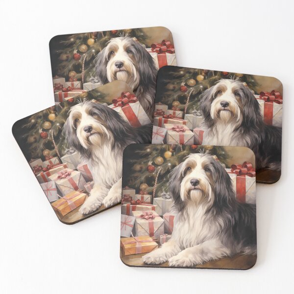 Item preview, Christmas Bearded Collie designed and sold by Samuelsboro.