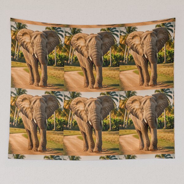 Item preview, Elephant Portrait. Elephant photo, vibrant elephant, vintage elephant, summer season designed and sold by ElephantVibes.