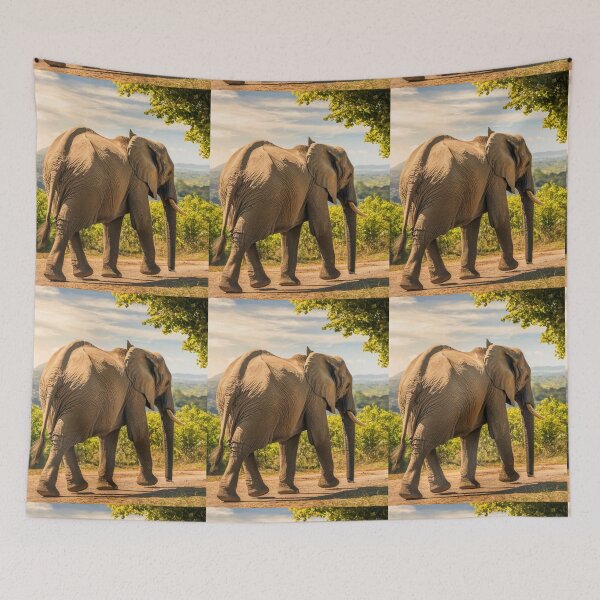 Item preview, Elephant Portrait. Elephant photo, vibrant elephant, vintage elephant, summer season designed and sold by ElephantVibes.