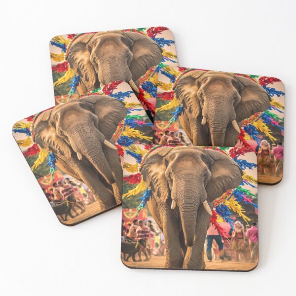Item preview, Elephant Portrait. Elephant photo, vibrant elephant, vintage elephant, summer season designed and sold by ElephantVibes.
