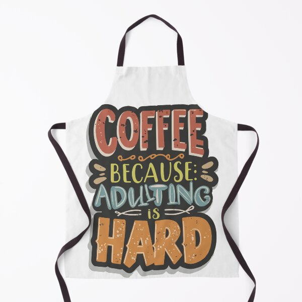 Item preview, Dosis diaria de humor: 'Café: porque ser adulto es difícil' - Arte tipográfico para amantes del café de HahaHandlesHub designed and sold by HahaHandlesHub.