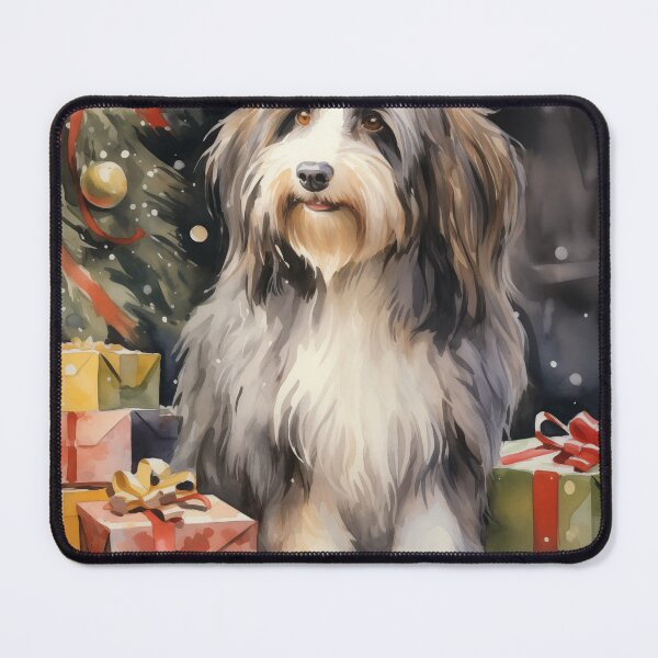 Item preview, Happiest Christmas Bearded Collie designed and sold by Samuelsboro.
