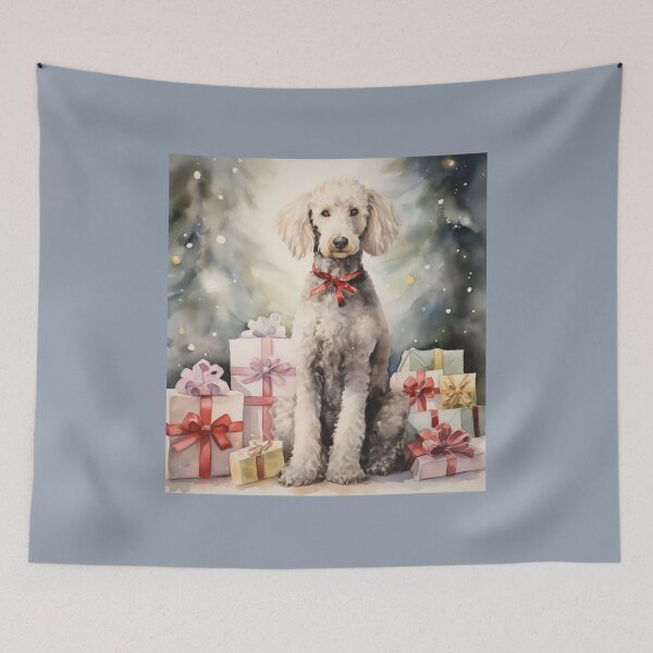 Item preview, Christmas Portrait of a Bedlington Terrier designed and sold by Samuelsboro.