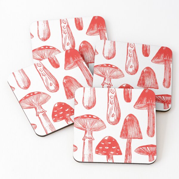 Item preview, Red mushrooms designed and sold by Artlizzard.