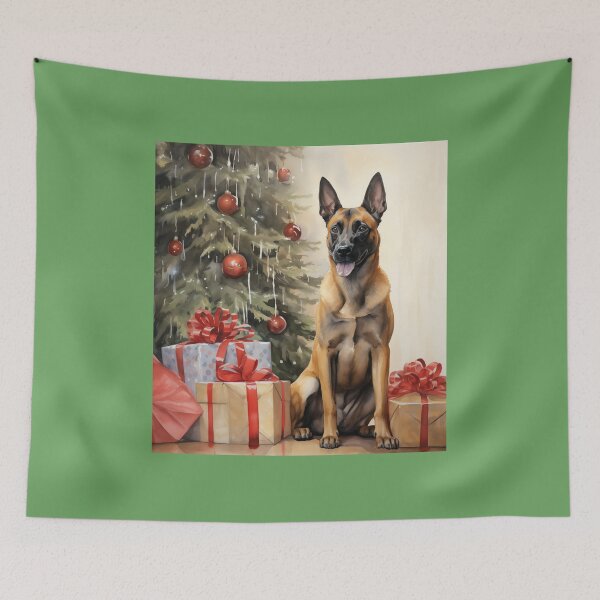 Item preview, Christmas Portrait of a Belgian Malinois designed and sold by Samuelsboro.