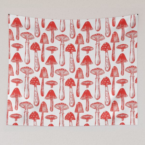 Item preview, Red mushrooms designed and sold by Artlizzard.