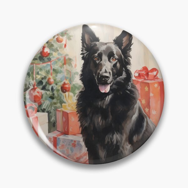 Item preview, Christmas Portrait of a Belgian Sheepdog designed and sold by Samuelsboro.
